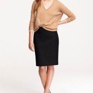J. Crew No. 2 Wool Classic Black Pencil Skirt - Women's 10